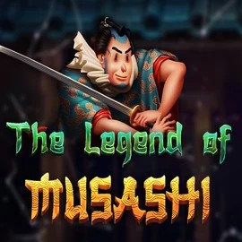 The Legend of Musashi slot logo by Peter & Sons at NomaSpin Casino